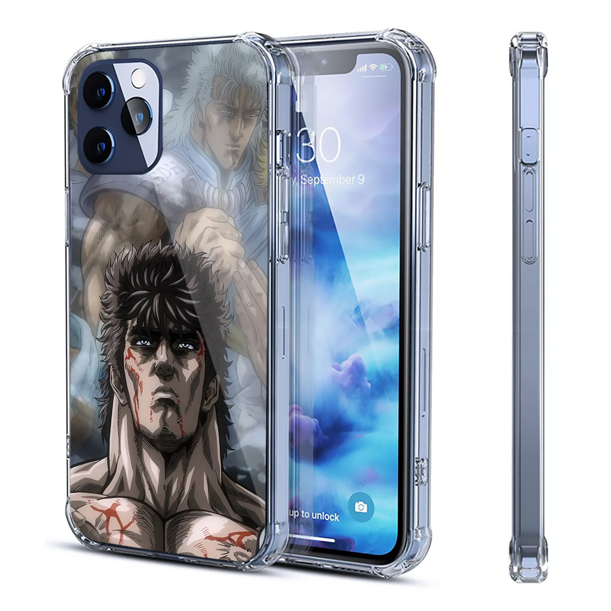 （画像用） 北斗の拳 Fist of the North Star 【iPhone 12シリーズ対応】透明スマホケース（クリアソフトケース）